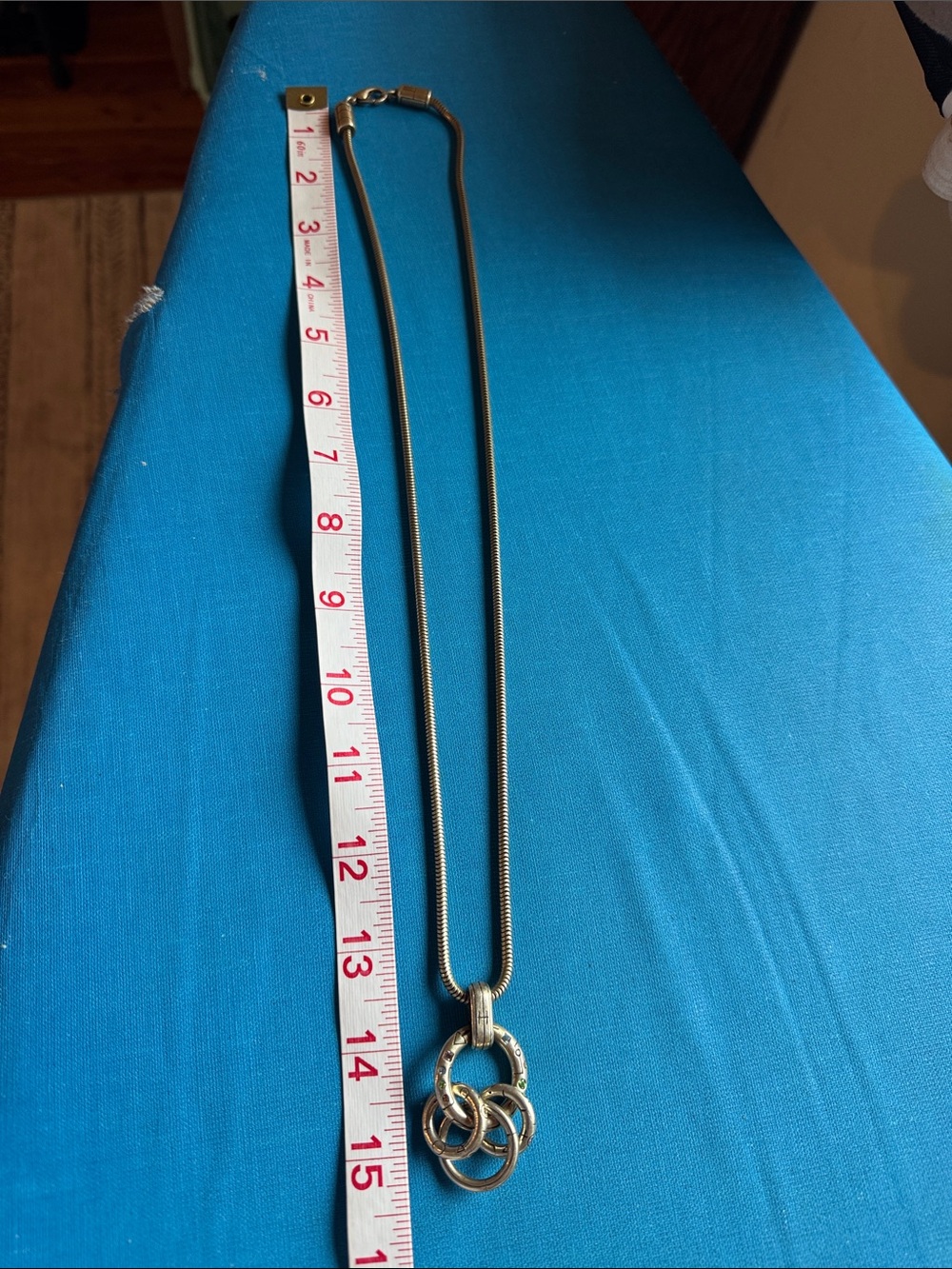 Brighton Interlock Chain Stone Ring Necklace Silver Multi Crystal - Picture 2 of 7